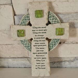 Faithstones 6.5" Celtic Cross, Irish Faithstone.